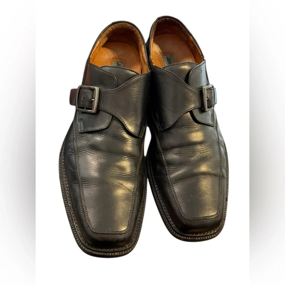 Johnston & Murphy Leather Monk Strap Dress Shoes Men’s 10.5M Black